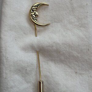 Vintage Smiling Moon Brooch